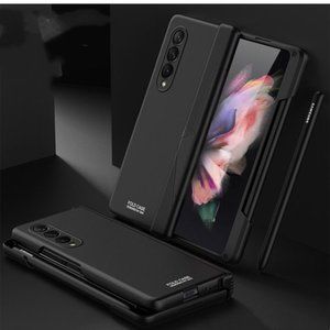 For Samsung Galaxy Z Fold 4 Case, Shockproof Hinge Pen Holder Case